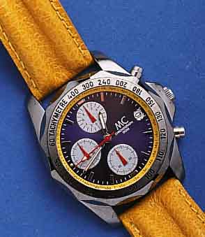 KONVOLUT: 3 ARMBANDCHRONOGRAPHEN, ALLE QUARTZGEST. ANALOGANZ., IM LEDERSAMMLERETUI, FÜR 6 UHREN, 1X TEMPIC, MULTIFKT. (CHRONO, TIMER, ALARM, TAG ...