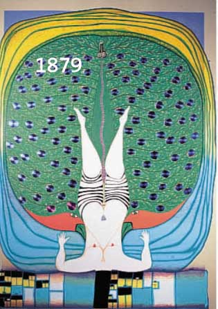 HUNDERTHUNDERTWASSER, FRIEDENSREICH, 1928 - 2000 WIEN, HOMMAGE A SCHRÖDER-SONNENSTERN, FARBSERI- GRAPHIE MIT METALLPRÄGUNGEN AUF GRAU-BRAUNEM ...