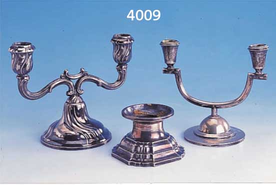 KONVOLUT 3 KERKONVOLUT 3 KERZENLEUCHTER, SILBER: 1 X 835ER SILBER, GEFÜLLT, H CA. 7 CM, 30ER JAHRE, BAROCKSTIL, MEISTERMARKE GRIMMIN- GER, ...