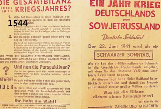 SAMMLUNG AUS FLUGBLÄTTERN UND ZEITUNGEN, SOWJETUNION GEGEN DEUTSCHES REICH, 1941-43, SELTENE SAMMLUNG SOWJETISCHER PROPAGANDA GEGEN DAS 3. REICH