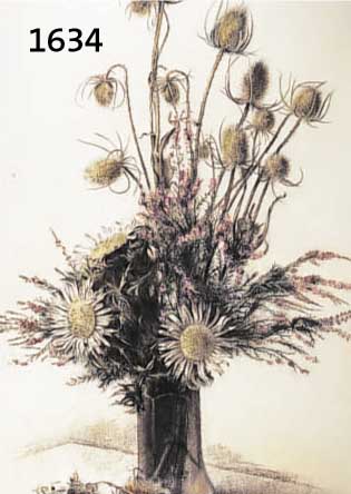 FIEDLEFIEDLER, HERBERT HERRMANN, 1891-1962, LEBTE IN HOLLAND UND PARIS, WAR MIT MAX BECKMANN BEKANNT, HIER: STILLEBEN MIT DISTELN UND BLUMEN IN ...