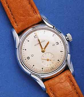KONVOLUT: 2KONVOLUT: 2 HERRENARMBANDUHREN, 1X RECORD WATCH M. HAMMERAUTOMATIK, SCHWEIZ UM 1946, METALL NACHVERCHR., EDELST.-BODEN GEDR., BLATT ...