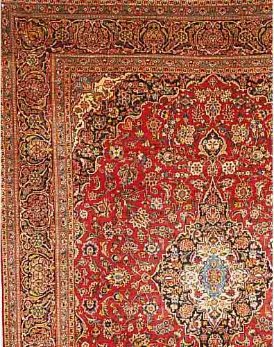 KEKESCHAN, PERSIEN, 380 X 293CM, EHZ 3 FLOR WOLLE, CA.40 JAHRE