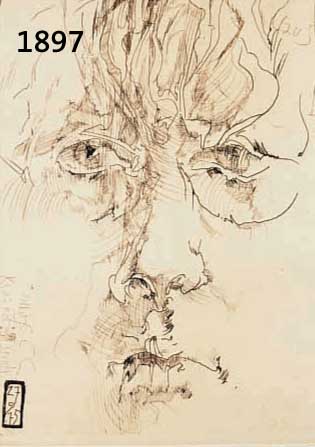 JANSSEN, HORST, 1929-1995, SELBSTBILDNIS, RADIERUNG, HANDSIGN., DAT. 75 UND NUM. 7394/ 10000, CA. 22 X 16,5 CM