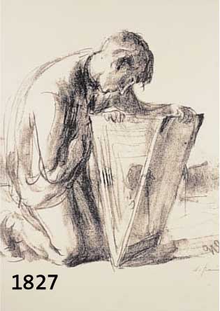 WEBWEBER, A. PAUL, 1893-1980, DER SAMMLER, LITHOGRAPHIE, RE. U. HANDSIGNIERT, CA. 26 X 31 CM