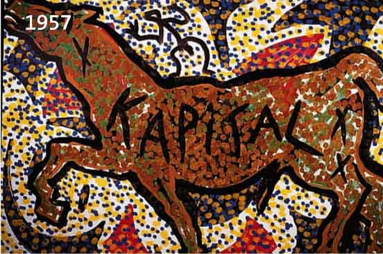 PENCK, A.R., GEB. 1939, KAPITAL, FARBOFFSET, HANDSIGNIERT, CA. 60,5 X 83,5 CM