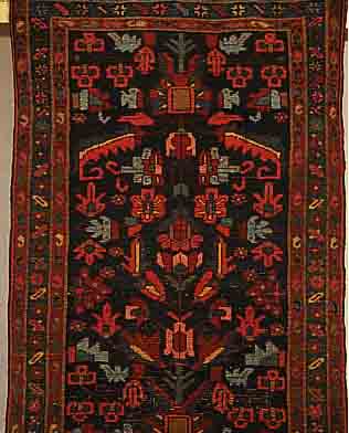 MAMALAYER,PERSIEN CA 275 X 85 CM. .EHZ 3-4 FLOR WOLLE.CA 70 JAHRE.