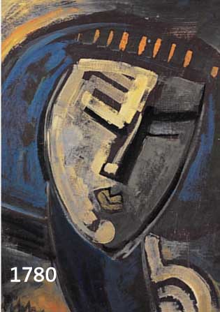 PESPESCHKE, CHRISTIAN, GEB. 1946 SÄCKINGEN, PORTRÄT EINER JUNGEN FRAU, ÖL/MALKARTON, LI. U. SIGN., CA. CA. 46 X 40 CM, R.