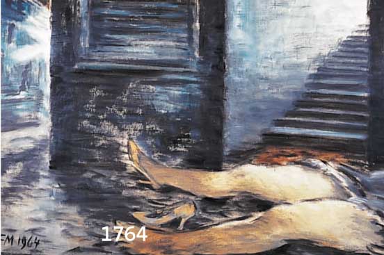 MASMASEREEL, FRANS, UN CRIME II, ÖL/MALKARTON, MONOGR. UND DAT. 1964, CA. 50 X 65 CM, R.