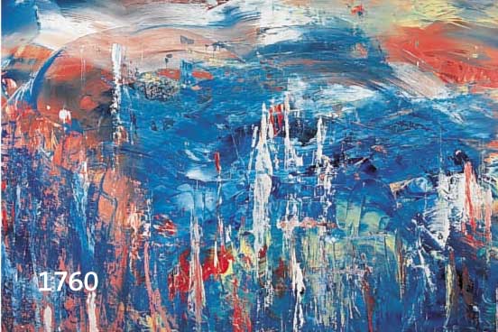 GOWA, H. HENRY, 1902 HAMBURG-1990 OBERSCHLEIßHEIM, ABSTRAKTE KOMPOSITION, ACRYL AUF HOLZ, RE. U. SIGN. UND DAT. 73, CA. 49 X 96 CM, R.