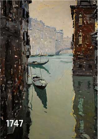MARINI (O.Ä.), ZEITGEN. ITAL. MALER, ANSICHT IN VENEDIG, ÖL/LWD, RE.U. SIGN., CA. 70 X 50 XM, R., DIESER BESCH.