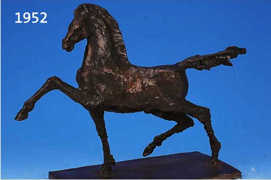 SCHRÖDER, HANS, GEB. 1927 SAARBRÜCKEN, GALOPPIERENDES PFERD, BRONZEGUß, SIGNIERT, H. CA. 33 CM, L. C.A 46 CM