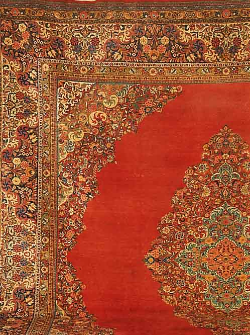 SASAROGH, PERSIEN, 416 X 410CM, EHZ 3-4 FLOR WOLLE, UM 1930