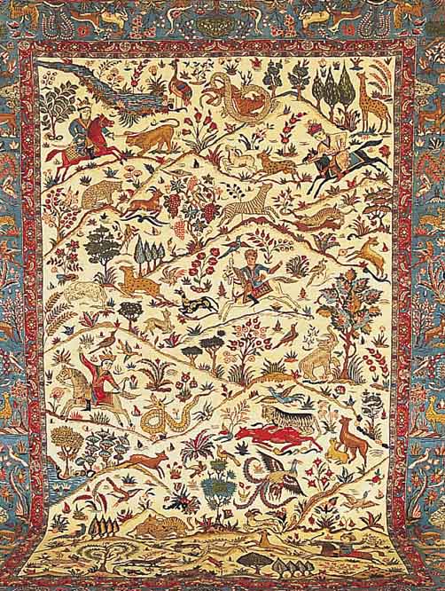 GHGHOM, PERSIEN, 346 X 237CM, EHZ 2 FLOR WOLLE, CA.60 JAHRE