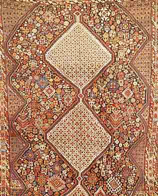 KHKHAMSEH, PERSIEN, 284 X 169CM, EHZ 4 WOLLE AUF WOLLE, UM 1910