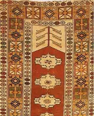 MILAS, TÜRKEI, 210 X 127CM, EHZ 3, WOLLE AUF WOLLE, CA.40 JAHRE