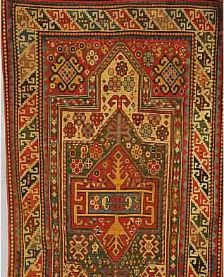 SEWAN KAZAK, RUSSLAND, 230 X 120CM, EHZ 3 WOLLE AUF WOLLE, UM 1900