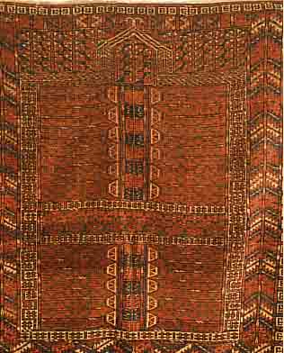 ENGSI, TORKMENISTAN, 172 X 142CM, EHZ 3 WOLLE AUF WOLLE, UM 1900