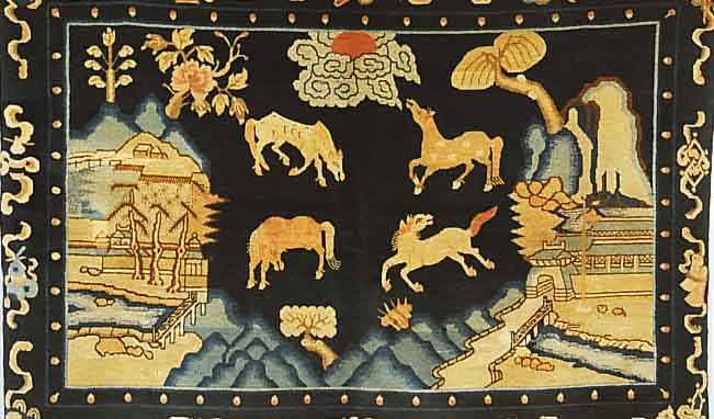 PAPAO TOW, CHINA, 184 X 126CM, EHZ 2 FLOR WOLLE, UM 1920