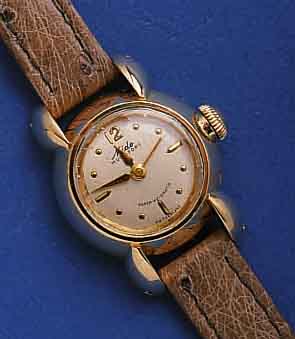 MIDO DAMIDO DAMENGOLDUHR AUTOMATIK SERIE MULTIFORT, SCHWEIZ UM 1950, SCHWERES GG 750/000-GEH. M. BET. BANDANST., AUßER LEDERB. ORIG.-ZUST., ...