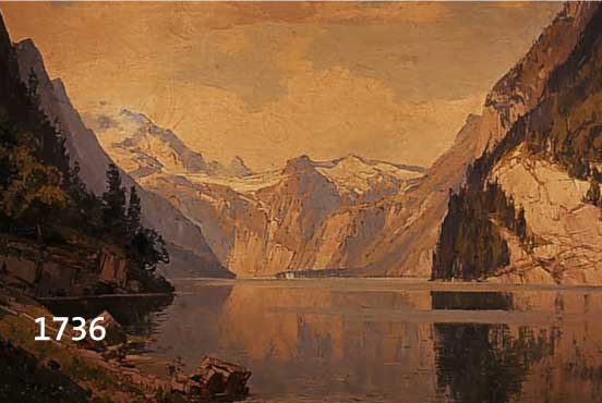 RETZLAFF, E.C.W., BERLIN 1898-1976 MÜNCHEN, ALPENSEE, ÖL/LWD, LI. U. SIGN., CA. 60 X 80 CM