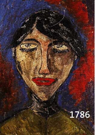 ZUSCHREIBUNG: HEINRICH EHMSEN, GEB. 1886 DRESDEN, EN-FACE PORTRÄT, ÖL/LWD, RE. U. MONOGR. HE, CA. 68 X 46 CM, R.