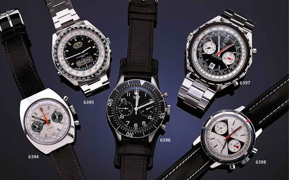 HEUER/LEONIDAS SA MILITÄRCHRONOGRAPH FÜR DIE BUNDESWEHR, SO REG.-GRAV. AUF EDELST.-BODEN, STÜLPAUSF., GEGEN BODEN 4-FACH VERSCHR., LÜNETTE ...