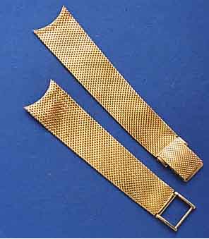 GOLDARMBAND FÜR HERRENARMBANDUHR, GG 750/000 GEFLOCHTEN, STEGBR. 18 MM, L. VON STEG ZU STEG CA. 17 CM, FÜR GEH.-ANSATZ D. CA. 31 MM, L. NUTZSP., ...