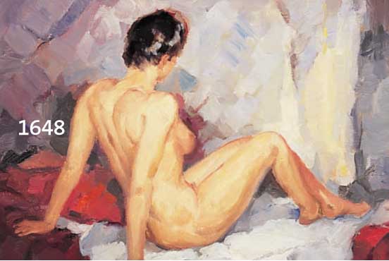 LIEBLEIN, DAT. 66, SITZENDER FRAUENAKT, ÖL/LWD., 40 X 50 CM, R.
