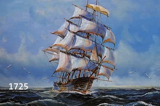 UNBEKANNTER ZEITGEN. KÜNSTLER, 20. JH., ÖL/LWD., SEGELSCHIFF AUF BEWEGTER SEE, UNLESERLICH SIGNIERT, 40 X 50 CM