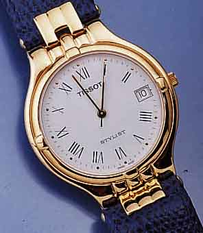KONVOLUT: 2 TISSOT HERRENARMBANDUHREN, BD. UNGETR. LAGERWARE, SCHWEIZ UM 1998, BD. HART- VERG., SAPHIRGL., EDELST.BÖD. AUFGEDR., AB HERST. ...