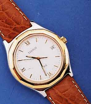 TISSOT ARMBANDUHRSET FÜR DAMEN UND HERREN, SERIE PRX, GL. DESIGN, UNGETR. LAGERWARE, SCHWEIZ UM 1998, EDELST. POL., LÜN. U. KRONE HARTVERG., ...