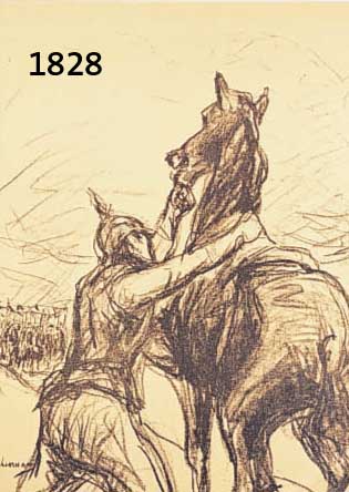 LIELIEBERMANN, MAX, 1847-1935, ZWEI LITHO- GRAPHIEN VON 1914, IM STEIN SIGNIERT BZW. MONOGR., CA. 28 X 35 CM, PP