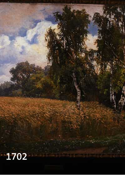 HOLUB, GEORG, 1861 BRÜNN-1919 WIEN, REIFES KORNFELD AM WALDRAND, ÖL/LWD AUF HOLZ AUFGEZOGEN, RE. U. SIGN., CA. 55 X 72 CM, U.GL., R.