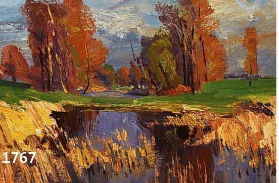 WOLTER, TONY, GEST. 1927/28, BIRKEN AM SEE, ÖL/LWD AUF HOLZ AUFGEZOGEN, RE. U. SIGN., RÜCKSEITIG BETITELT, CA. 20 X 34 CM