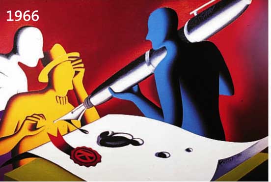 KOSTABI, MARK, GEB. 1960 LETTLAND, LEBT UND ARBEITET IN NEW YORK, FARBOFFSET AUF DÜNNEM KARTON, HANDSIGNIERT, DATIERT 1993, NUM. 48/100, CA. 70 X ...