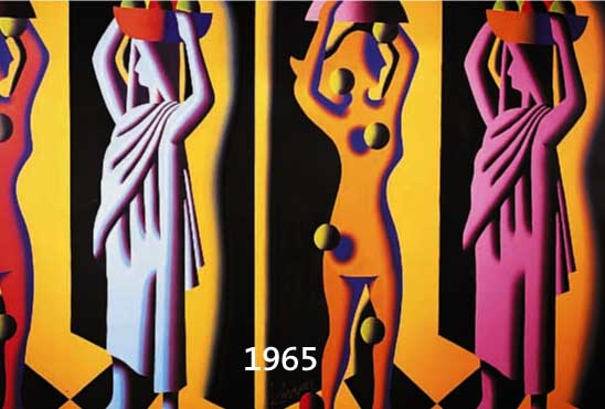 KOSTABI, MARK, GEB. 1960 LETTLAND, LEBT UND ARBEITET IN NEW YORK, FARBOFFSET AUF DÜNNEM KARTON, HANDSIGNIERT, DAT. 1993, NUM. 35/100, CA. 70 X ...