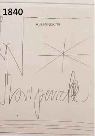 PENCK, A.R., BLEISTIFTZEICHNUNG, HAND- SIGNIERT, CA. 20 X 20 CM, U.GL., R.