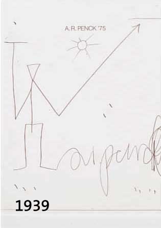 PENCK, A.R., BLEISTIFTZEICHNUNG, HAND- SIGNIERT, CA. 20 X 20 CM, U.GL., R.