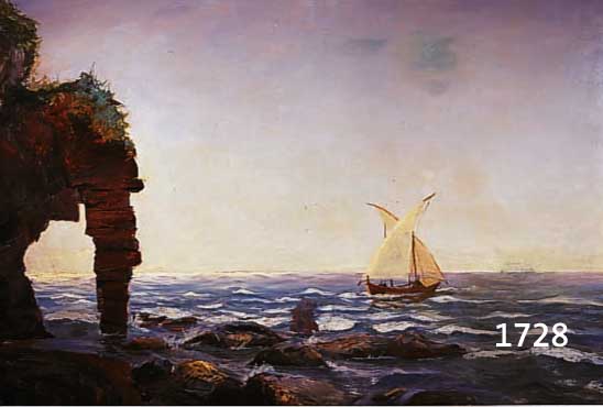 ENGEL, E., KÜNSTLER DES 19./20. JH., KÜSTE VOR CAPRI, ÖL/LWD. (REST.), SIGN. U. DAT. (19)03, 63 X 94 CM