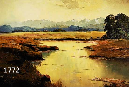 GRABONE, ARNOLD, GEB. 1896 MÜNCHEN - 1981 PERCHA-BUCHHOF, MOORLANDSCHAFT, WOHL DACHAUER MOOS, GEMÄLDE VON AUSGEZEICHNETER QUALITÄT AUS DEM ...