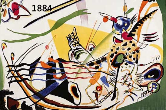 KANDINSKY, WASSILY, ZWEI FARBLITHOGRAPHIEN, MAEGHT PARIS 1957, JE CA. 34 X 45 BZW. 35 X 25 CM, PP
