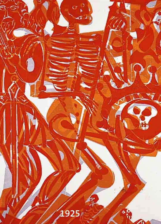 GRIESHABER, HAP, 6 FARNHOLZSCHNITTE AUS: TOTENTANZ VON BASEL, VERLAG DER KUNST DRESDEN, 1966, DER DOKTOR, DER JURIST, DER GRAF, DER RITTER, DER ...
