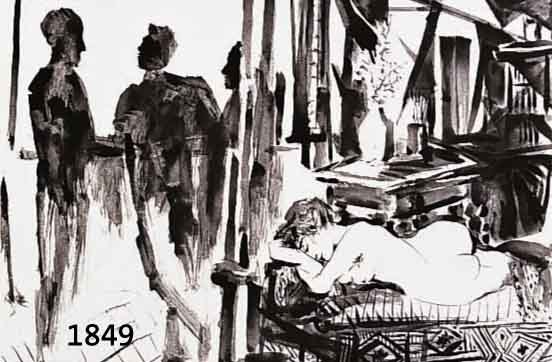 Picasso, Pablo, 12 Heliogravuren von 1954, aus: The human Comedy, Ed. Draeger Freres Paris, leicht gebrÄunt, Blattgr. je ca. 26,5 x 35 cm