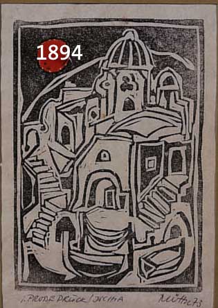 LÜHR, RUDOLF, ISCHIA, HOLZSCHNITT, SIGN. UND DAT. 73, BETITELT UND BEZ.: PROBEDRUCK, CA. 11 X 16 CM, PP, U.GL., R.
