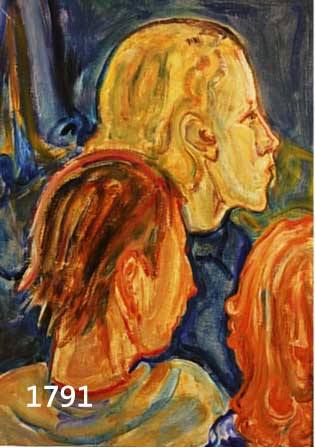 HÜTHER, JULIUS, 1881-1954, KÖPFE, ÖL/LWD, LI. U. SIGN. UND DAT. 37, CA. 52,5 X 36 CM, R.