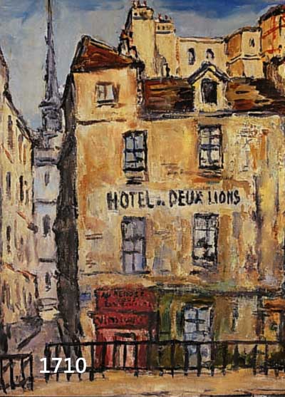 LE BERGER, ROBERT, GEB. 1905 PARIS, VIEUX PARIS: HOTEL DES 2 LIONS, QUAI AUX FLEURS, ÖL/LWD, AUF MALKARTON AUFGEZOGEN, RE. U. SIGN., CA. 45 X 37 ...