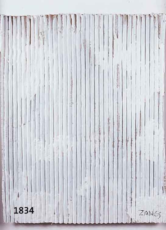 ZANGS, HERBERT, GEB. 1924, OBJEKT, WELLPAPPE UND WEIßE DISPERSIONSFARBE, RE. U. SIGN., CA. 35 X 28 CM, U.GL., R.