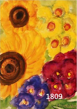 MALSKAT, LOTHAR, 1913-1988, BLUMENSTILLEBEN, AQUARELL AUF PAPIER, RE. U. SIGN., CA. 28 X 20 CM, PP, U.GL., R.