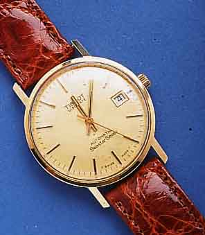TISSTISSOT HERRENARMBANDUHR AUTOMATIK SEASTAR SEVEN/VISODATE, GG 585/000, EINSCHALENAUSF., SCHWEIZ UM 1965, KAL. 2481, ZENTRALROTOR, INCABL. ...